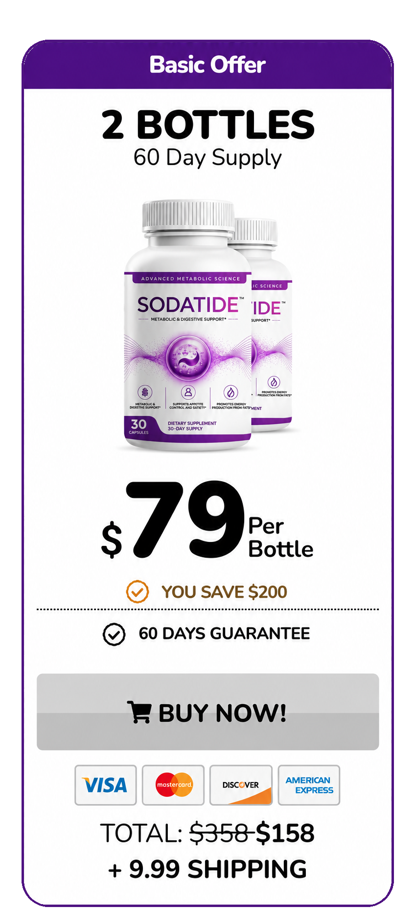 SodaTide 2 Bottles — 60-Day Supply